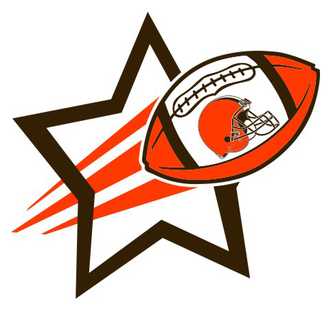 Cleveland Browns Football Goal Star logo iron on paper